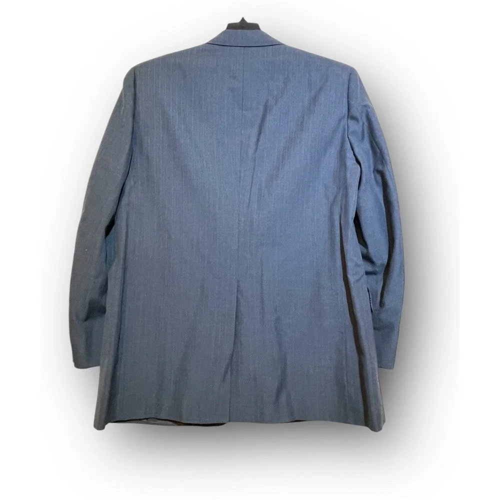 Vintage Christian Dior Monsieur Mens Light Gray Pinstripe Blazer Jacket USA Read